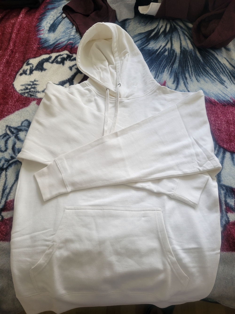 Men's White Pullover Hoodie - Minimal Classic